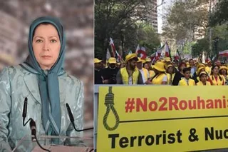 پیام مریم رجوی به شركت كنندگان در تظاهرات ایرانیان در مقابل مقرملل متحد در نیویورك