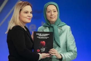 دیدار خانم کروئه مازی رئیس جنبش سوسیالیست آلبانی از اشرف۳