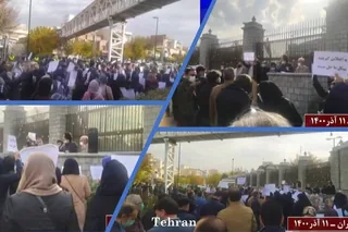 خيزش سراسری معلمان در ۶۸ شهر در ۲۸ استان با شعارهاي «معلم زندانی آزاد باید گردد»،