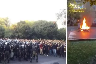 خيزشهاي مردمي در تهران، مشهد، رشت، اهواز، اصفهان، نيشابور، اراك، كرمانشاه، خرم آباد و ديگر شهرها و خروش دانشگاههای تهران، شريف، امیرکبیر، علامه، تربیت معلم، تربیت مدرس، ملی، هنر و اصفهان با شعارها