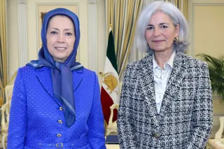 ديدار مریم رجوی با دورين روكماكر، نماينده پارلمان اروپا