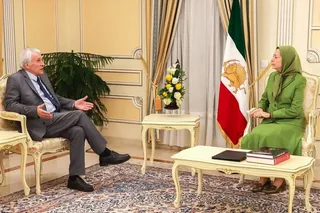 دیدار مریم رجوی با ژیلبر میتران، رئیس بنیاد فرانس لیبرته