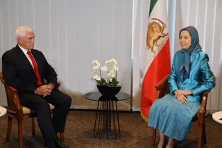 دیدار و گفتگوی خانم مریم رجوی رئیس‌جمهور برگزیده مقاومت با آقای مایک پنس معاون پیشین رئیس‌جمهور آمریکا
